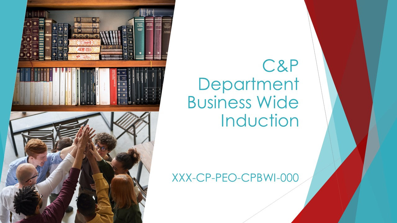 Contracts and Procurement Department Business Wide Induction