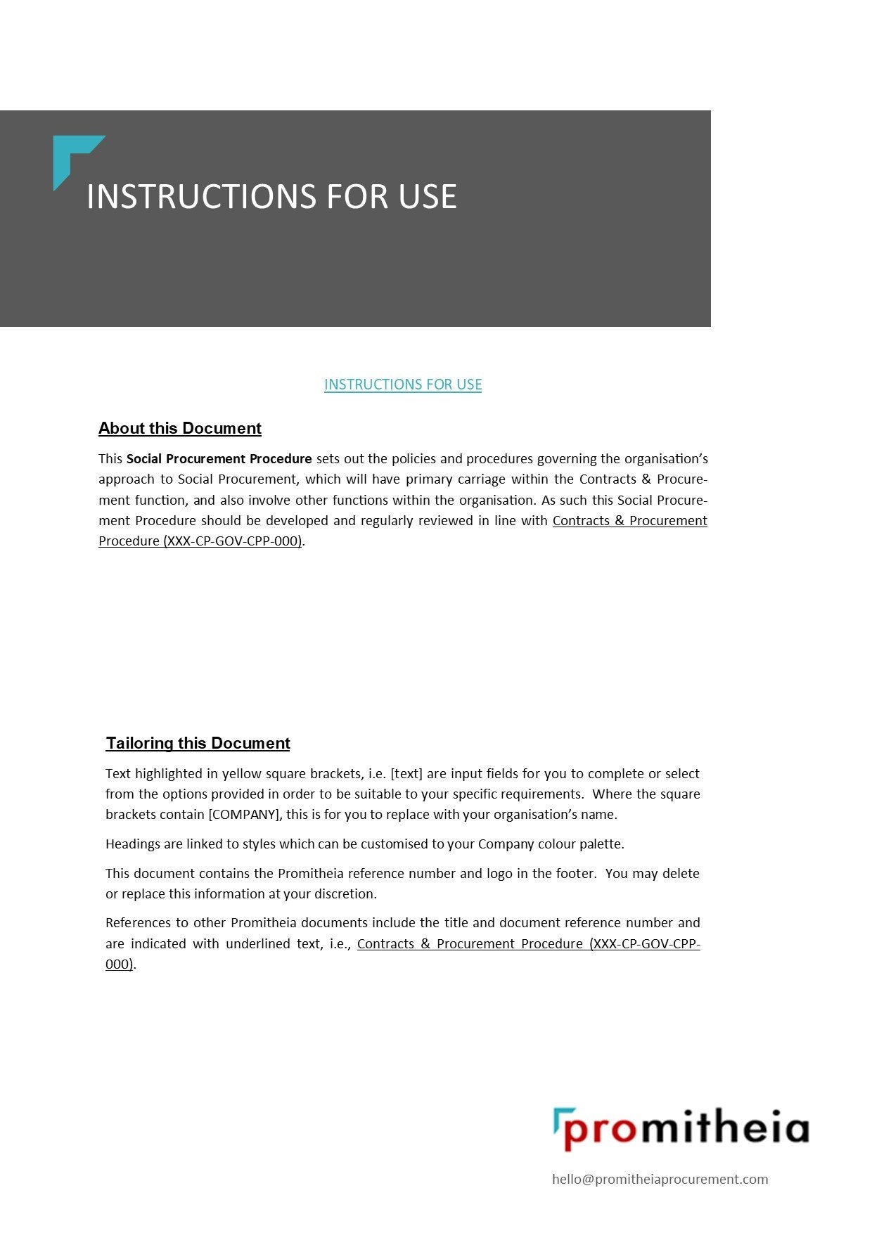 Social Procurement Procedure