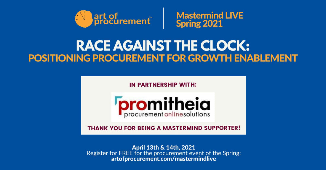 Thank you to MastermindLIVE Spring Supporter Promitheia Procurement!