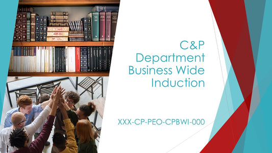 Contracts and Procurement Department Business Wide Induction