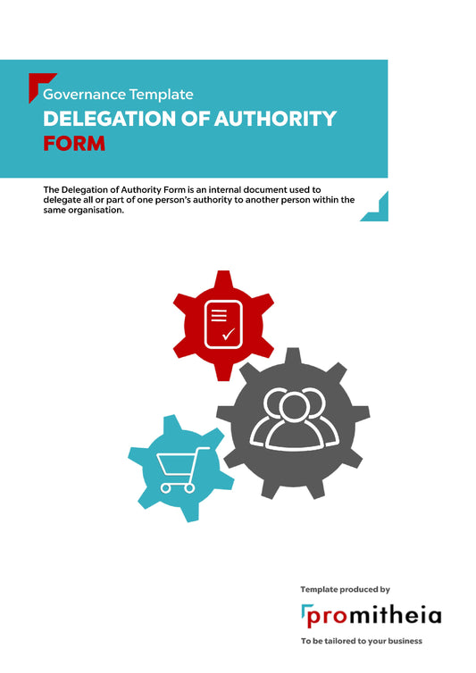 Delegation of Authority Form