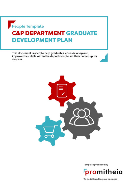 C&P Department Graduate Development Plan