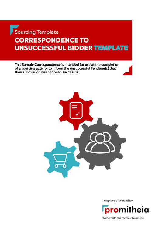 Correspondence to Unsuccessful Tenderer(s) Template