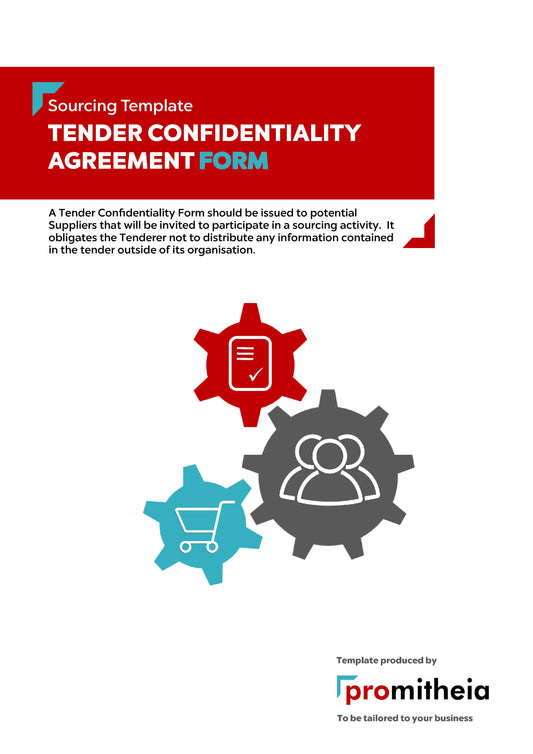 Tender Confidentiality Agreement Form