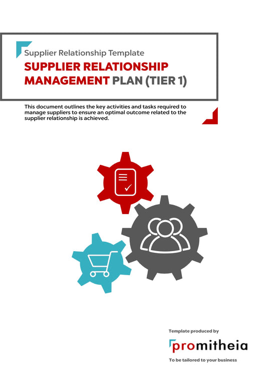 Supplier Relationship Management Plan Tier 1